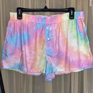 Watercolor Sleep Shorts (PINK)